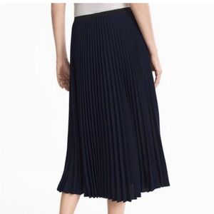 WHBM Pleated chiffon midi skirt